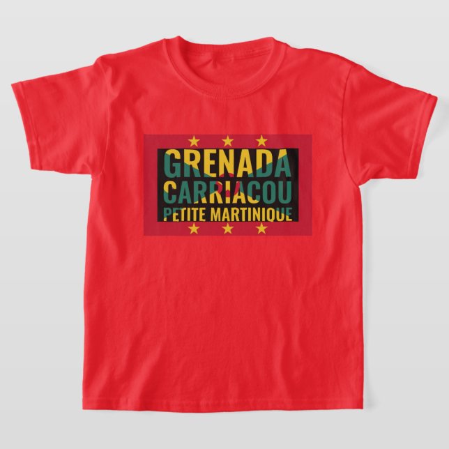Patriotic Grenada Flaggenkids T-Shirt (Ablage )