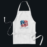 Patriotic Grill Master American Flag Schürze<br><div class="desc">Machen Sie sich bereit, den Grill stilvoll zu entzünden, mit dieser kühnen Schürze, die perfekt für jeden GRILLEN Koch, der will, ernste patriotische Energie 4. Juli in das Kochfeld zu bringen! Diese Schürze mit einem lebendigen amerikanischen Flaggendesign in klassischem Rot, Weiß und Blau ist ein Muss für den stolzen US-Grillmeister....</div>