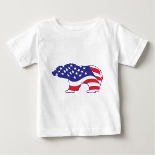 Patriotic Grizzly Bar Baby T-shirt