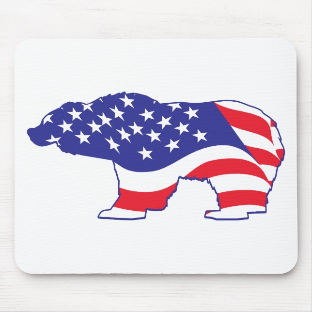 Patriotic Grizzly Bar Mousepad (Vorne)