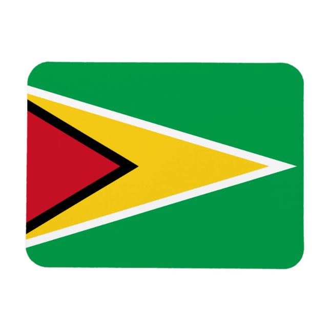 Patriotic Guyana Flag Magnet (Horizontal)