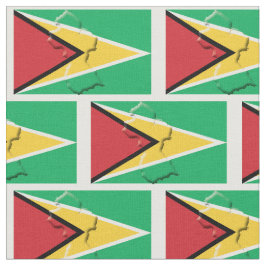 Patriotic GUYANA FLAG Map Kontur Stoff