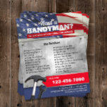 Patriotic Handyman Repair & Maintenance Service Flyer<br><div class="desc">Berufliche Handyman Repair Maintenance Service Patriotische Flyer.</div>