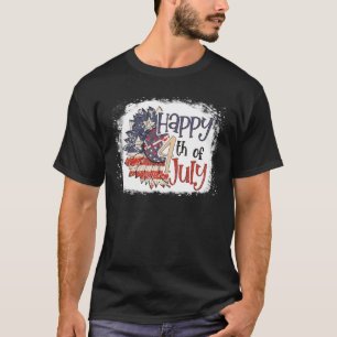 Patriotic Happy 4. Juli Sonnenblume USA Amerika Am T-Shirt
