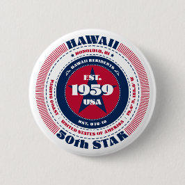 Patriotic Hawaii Circle mit Staat Details Button