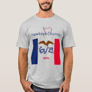 Patriotic Hawkeyes Iowa Flag Uni-Sex-T - Shirt