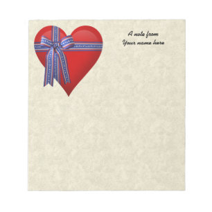 Patriotic Heart Grafik Notizblock