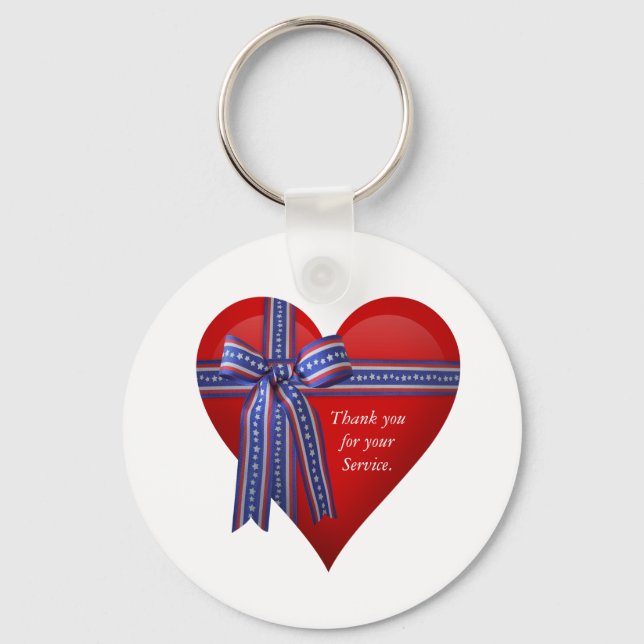 Patriotic Heart Grafik Schlüsselanhänger (Vorderseite)