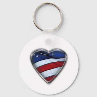 Patriotic Heart US FLag Schlüsselanhänger