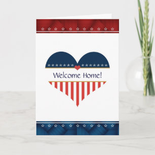 Patriotic Heart Welcome Accueil Carte de voeux