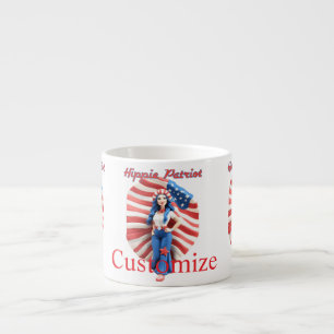 Patriotic Hippie Girl Thunder_Cove Espressotasse