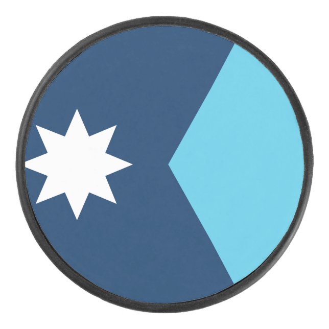 Patriotic hockey puck with flag of Minnesota, USA (Vorderseite)