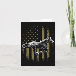Patriotic Horse American Flag Horseback Riding Gif Karte
