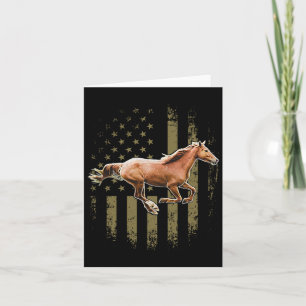 Patriotic Horse American Flag Horseback Riding Gif Karte