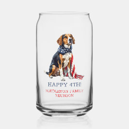 Patriotic Hound Hund Personalisiert Dosenglas