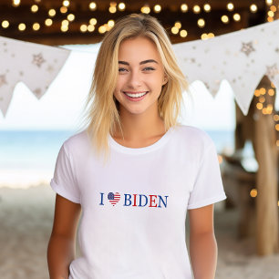 Patriotic I Heart Liebe Joe Biden Flag T-Shirt