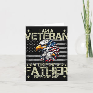 Patriotic Ich bin Veteran wie mein Vater vor mir Karte