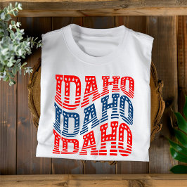 Patriotic Idaho Red and Blue Boho T - Shirt