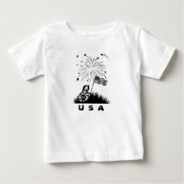 Patriotic Iguana Baby T-shirt