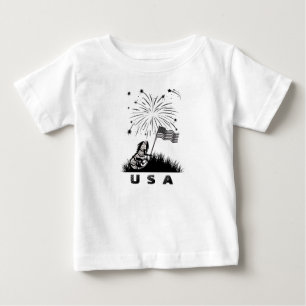 Patriotic Iguana Baby T-shirt