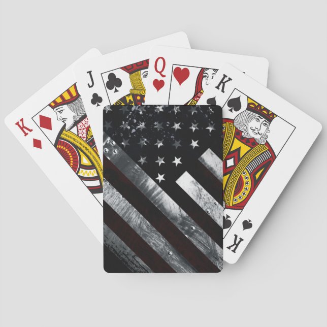 Patriotic Industrial American Flag Spielkarten (Rückseite)