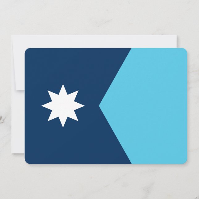 Patriotic  invitations with Flag of Minnesota (Devant)