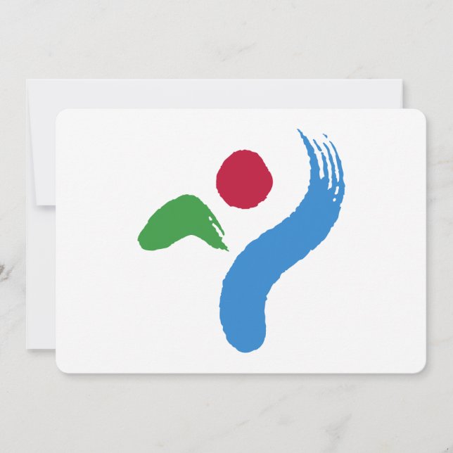 Patriotic  invitations with Flag of Seoul Einladung (Vorderseite)
