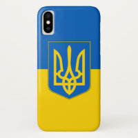 Patriotic Iphone X Fall mit Flagge der Ukraine
