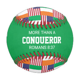 Patriotic IRISH AMERICAN Custom Scripting FLAG Baseball