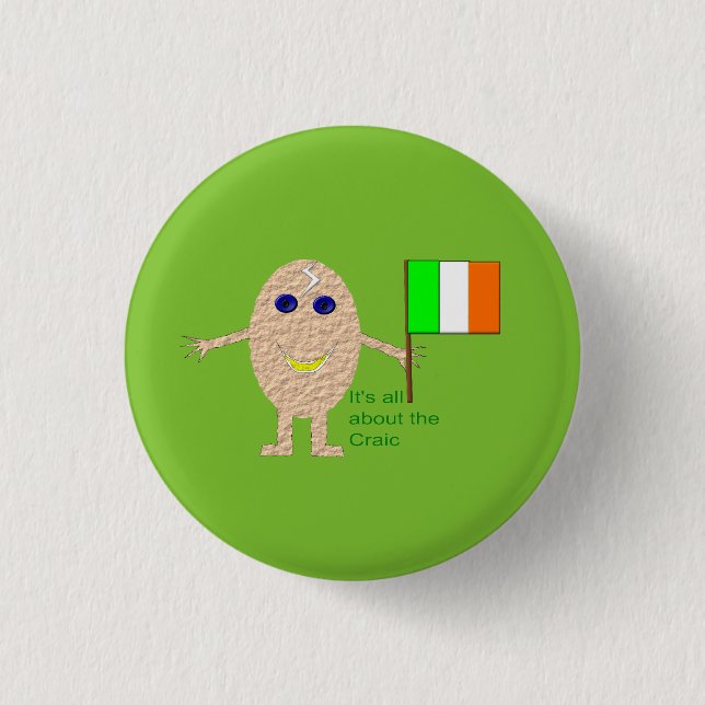Patriotic Irish Egg Button (Vorderseite)