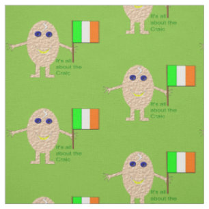Patriotic Irish Egg Craft Fabric Stoff