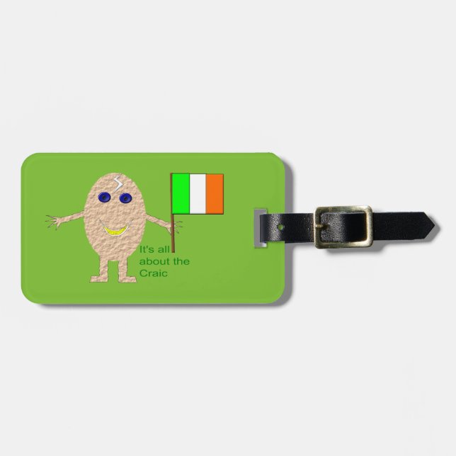 Patriotic Irish Egg Custom Gepäckanhänger (Vorderseite horizontal)