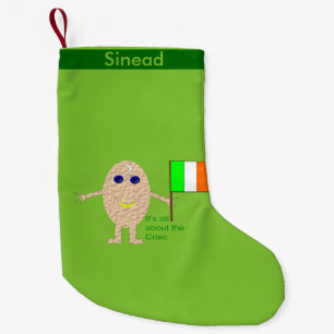 Patriotic Irish Egg Custom Strumpf Kleiner Weihnachtsstrumpf