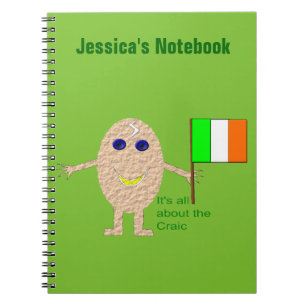 Patriotic Irish Egg Customizable Notebook Notizblock