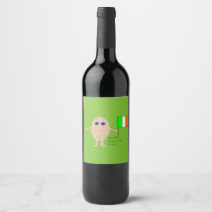Patriotic Irish Egg Labels Weinetikett