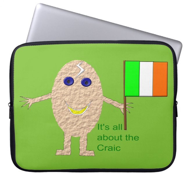 Patriotic Irish Egg Laptop Sleeve (Vorderseite)