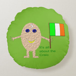 Patriotic Irish Egg Pillow Rundes Kissen