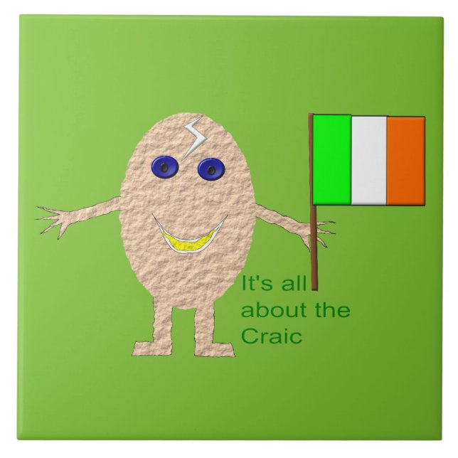 Patriotic Irish Egg Tile Fliese (Vorderseite)