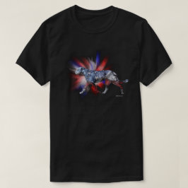 Patriotic Irish Wolfhound Red White und Blue T-Shirt