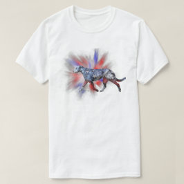 Patriotic Irish Wolfhound Red White und Blue T-Shirt