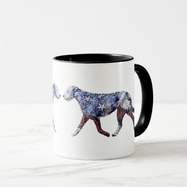 Patriotic Irish Wolfhound Tasse (VorderseiteRechts)