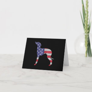 patriotic italic greyhound american flag embrroïde
