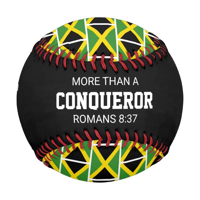 Patriotic JAMAICA Custom Scripting FLAG Baseball (Vorderseite)