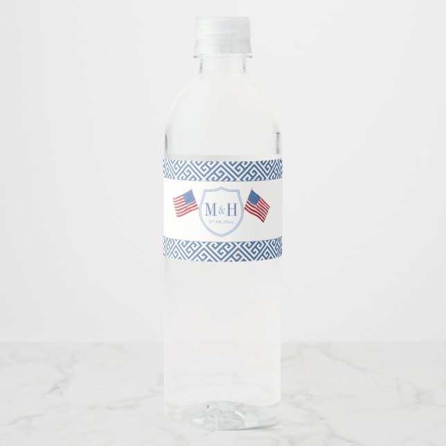 Patriotic July 4th Monogram Polterabend Party (Vorderseite)