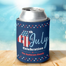 Patriotic July 4th Red White Blue USA Flag Stars Dosenkühler