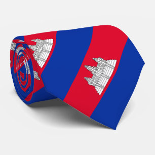 Patriotic Kambodscha Flag Neck Tie Krawatte