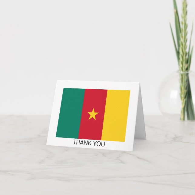 Patriotic Kamerun Flag Dankeskarte (Vorderseite)