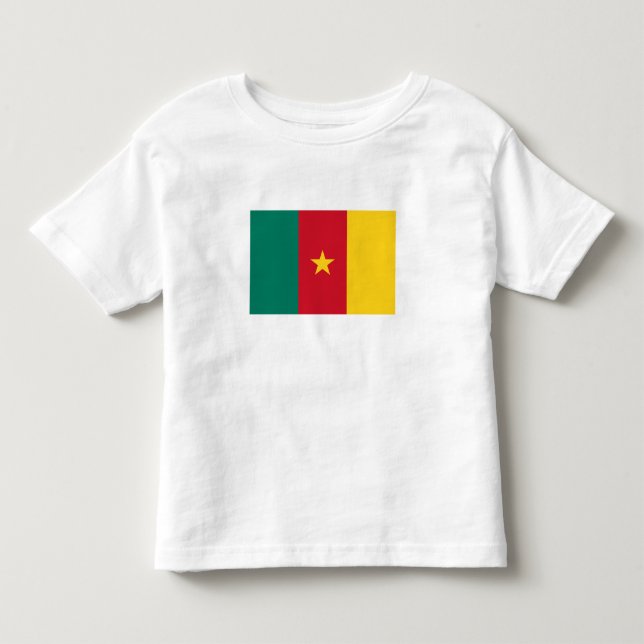 Patriotic Kamerun Flag Kleinkind T-shirt (Vorderseite)
