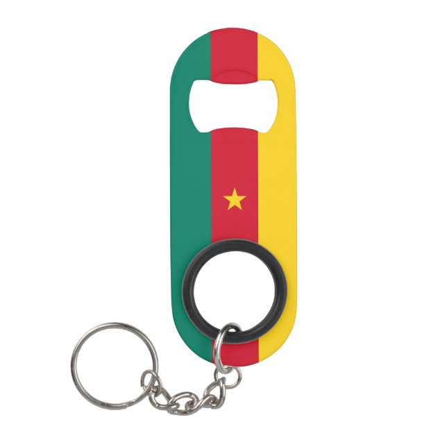 Patriotic Kamerun Flag Mini Flaschenöffner (Vorderseite)