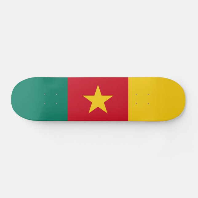 Patriotic Kamerun Flag Skateboard (Horizontal)